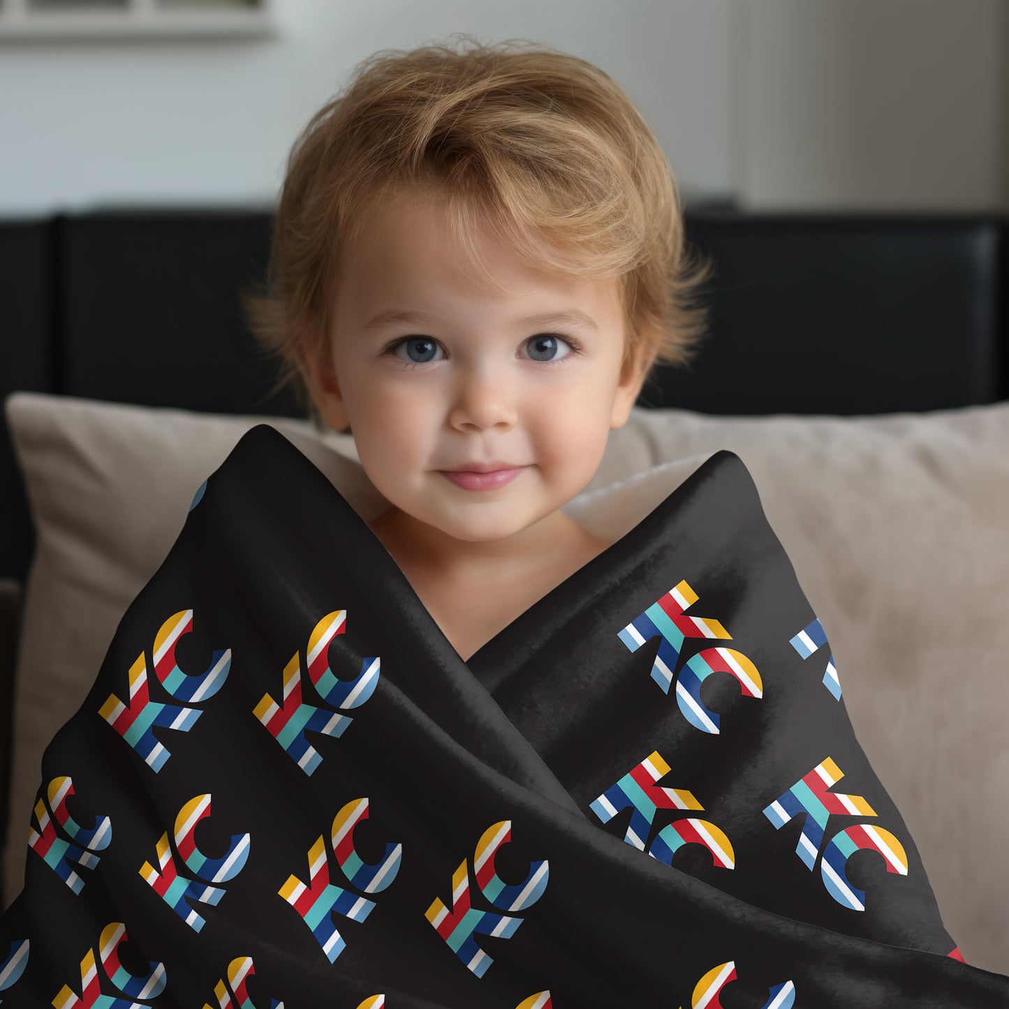 KC Baby Blanket in Black