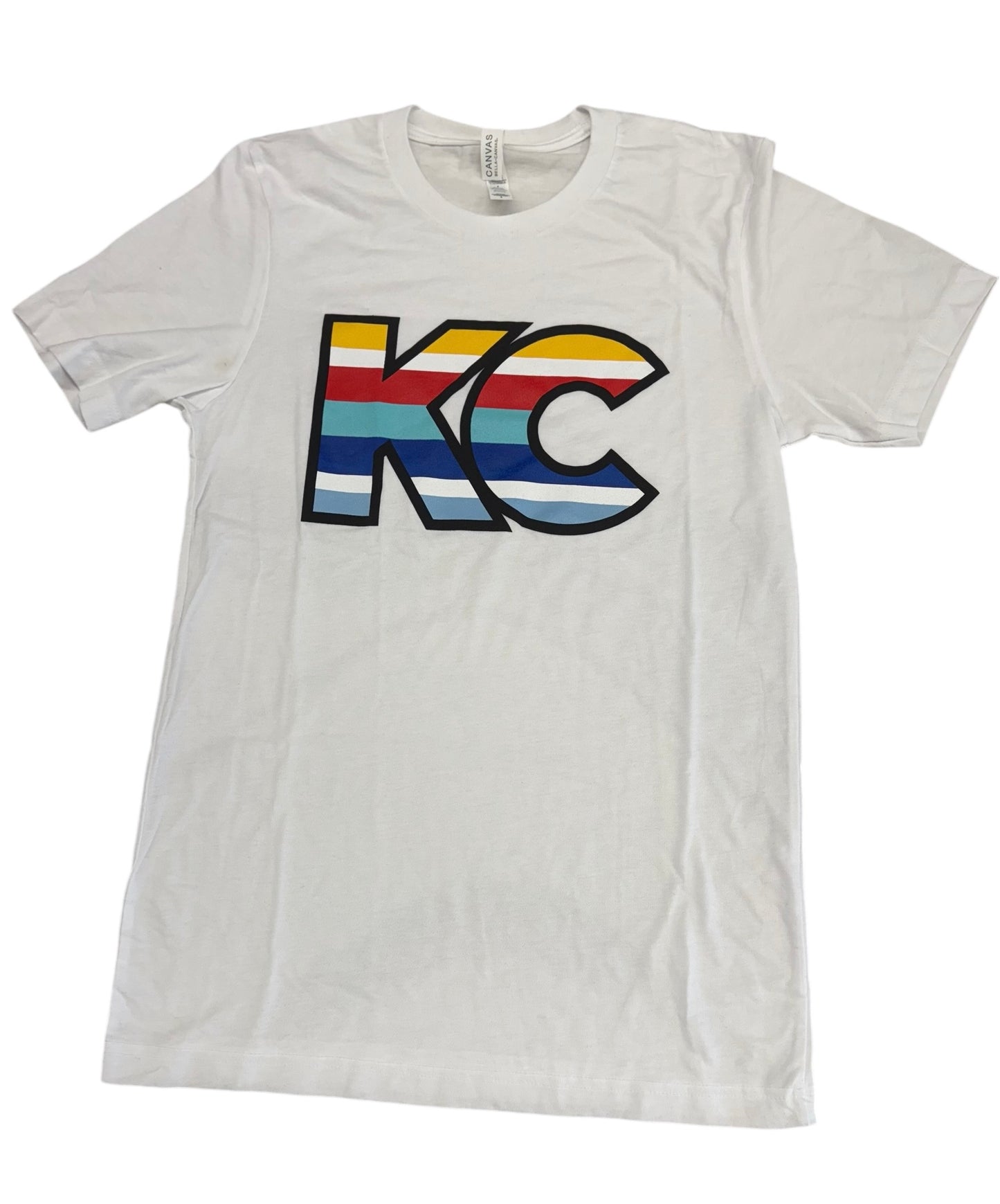 DAVIS KC Unisex Heather Short Sleeve Tee in Solid White Blend