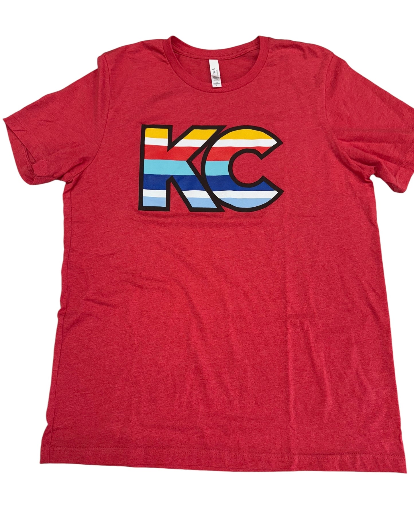 DAVIS KC Unisex Heather Short Sleeve Tee in Heather Red