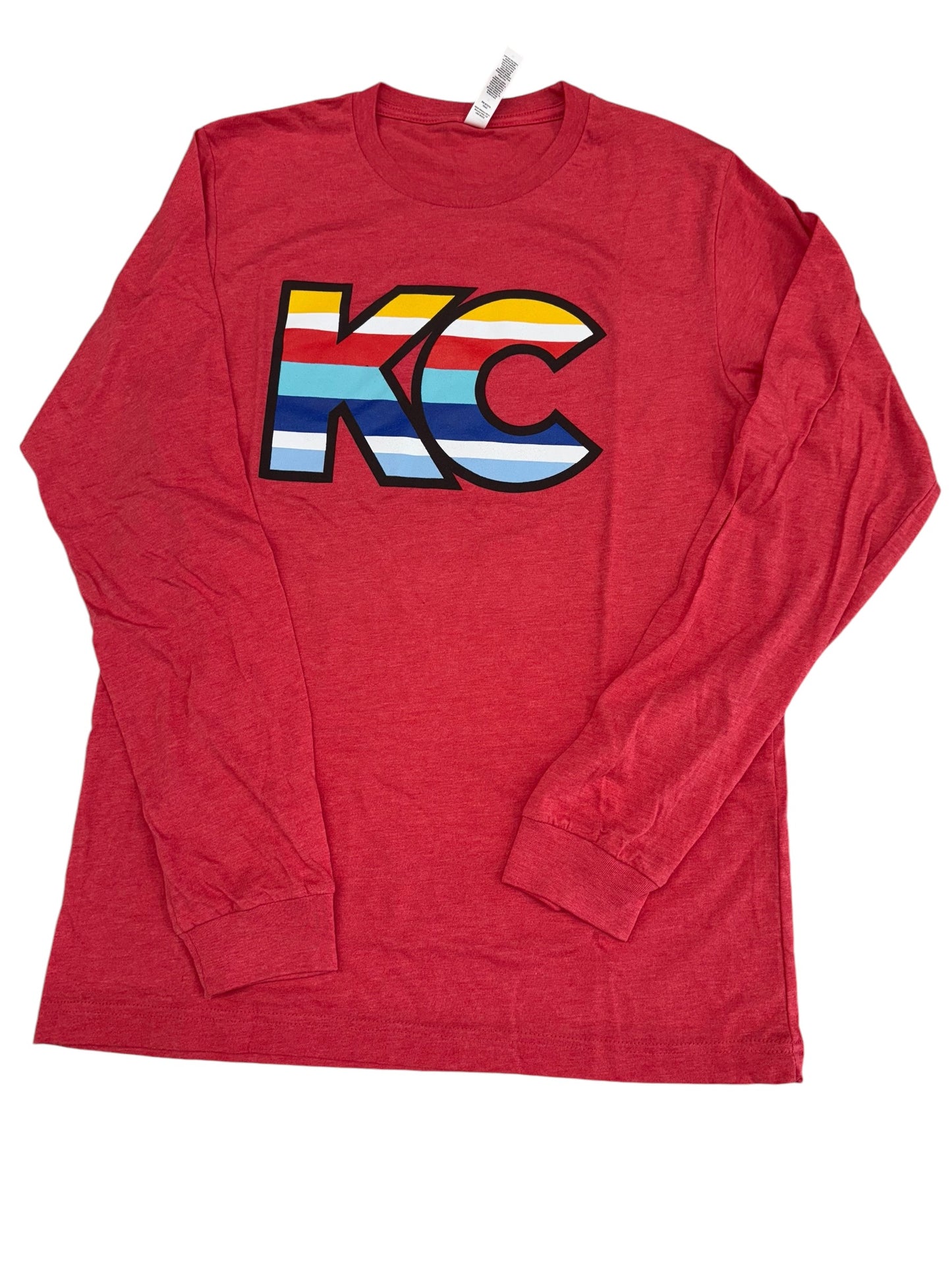 WILSON KC Unisex Heather Long Sleeve Tee in Heather Red